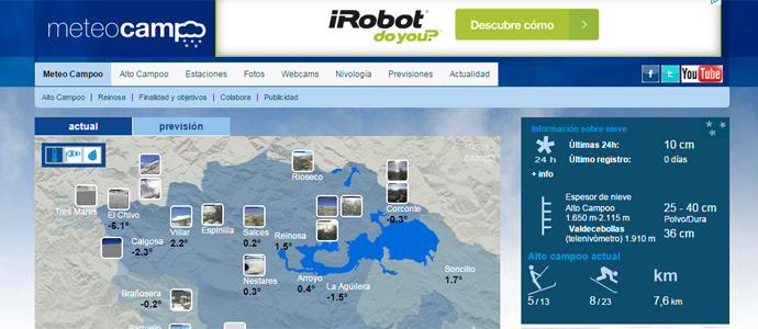 Meteo Campoo informa sobre la fabricacin de nieve artificial en Alto Campoo