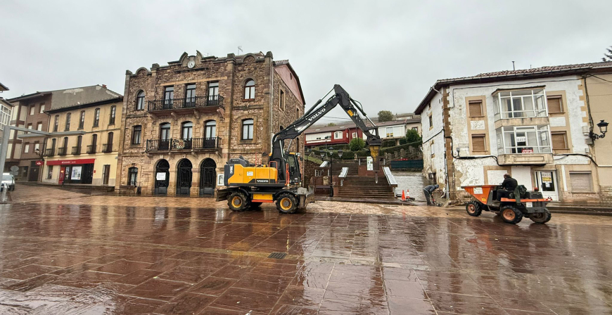 Milln-ic trabaja en la urbanizacin de la calle Francisco Dapena de Barruelo de Santulln