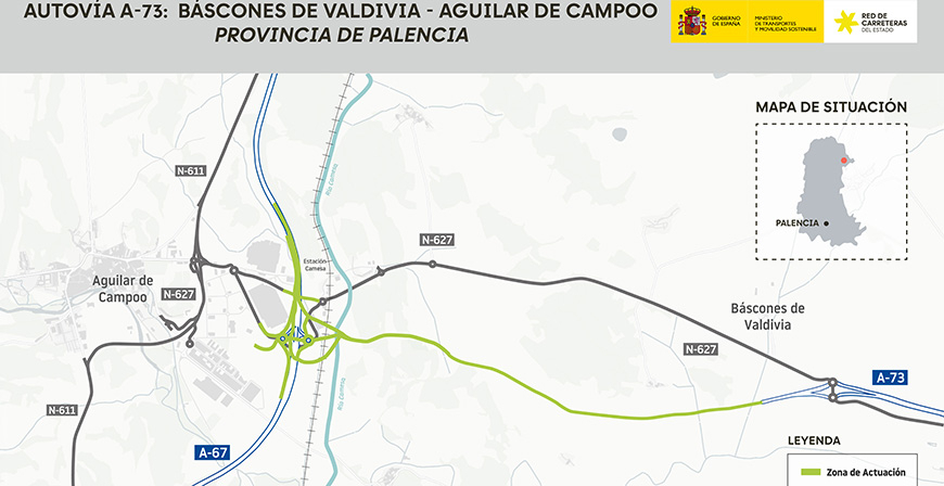 El Ministerio somete a informaci�n p�blica el trazado de la autov�a A-73 entre B�scones de Valdivia y Aguilar de Campoo, con una inversi�n de 146,1 millones de euros