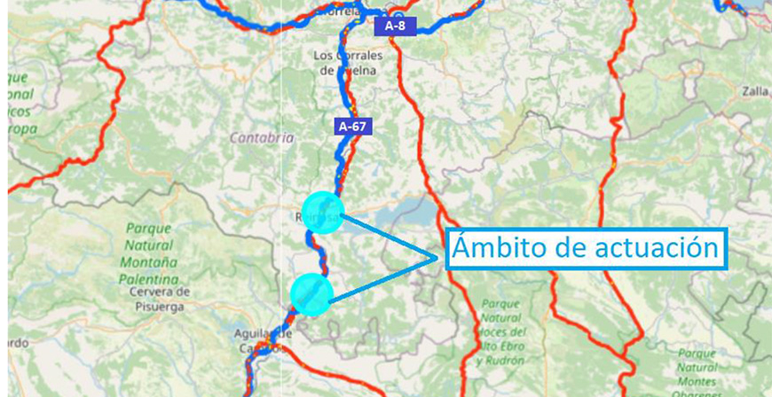 El Mitma destina 8,12 millones de euros a la rehabilitacin del firme de la A-67 entre Mataporquera y Reinosa