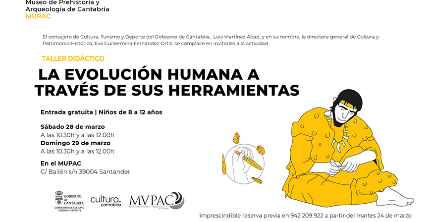 El MUPAC celebrar� un taller infantil para que conozcan la evoluci�n humana a trav�s de sus herramientas