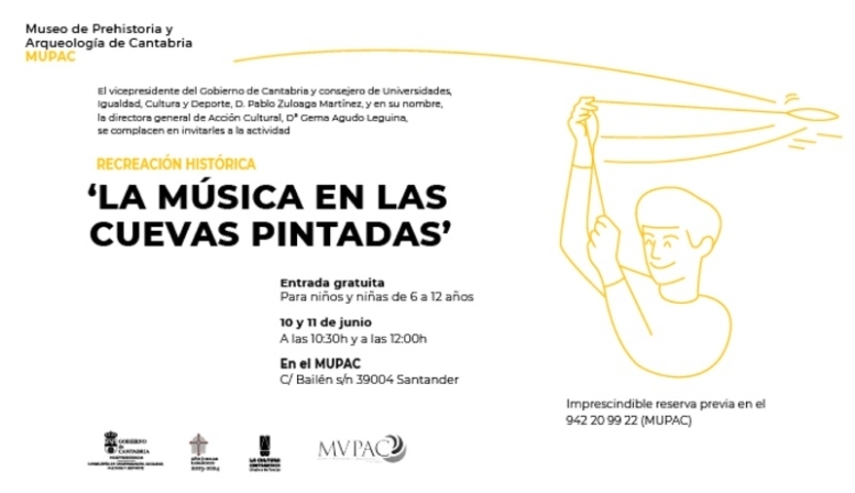 El MUPAC organiza una recreacin sobre la msica prehistrica para nios y nias de 6 a 12 aos