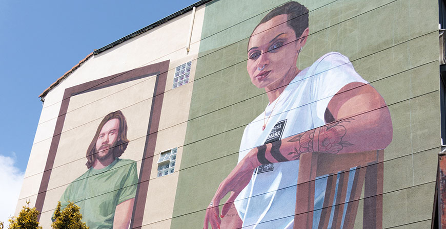 El mural de Wedo Goas para Galera Vertical reflexiona sobre la identidad de gnero