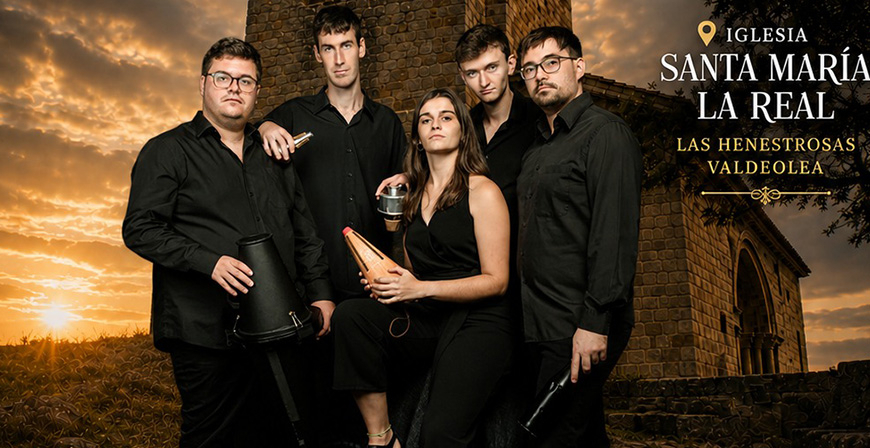 M�sica y patrimonio se dan la mano en Santa Mar�a La Real de Las Henestrosas con el concierto de Kambrass Quintet
