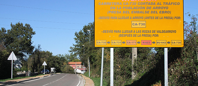 La carretera Matamorosa-Arija estar cerrada al trfico entre el 2 y el 11 de octubre por obras en el embalse del Ebro