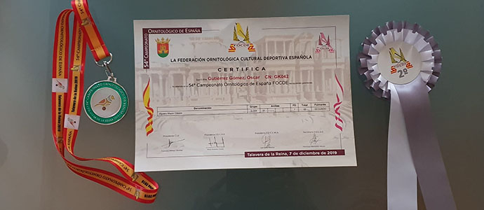 scar Gutirrez, medalla de plata en el Campeonato de Espaa de Ornitologa