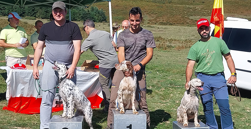 Pablo Mantilla, campen de Cantabria de caza menor con perro