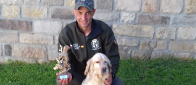 Pablo Mantilla, tercero en el 'Memorial Fori' de caza menor con perro