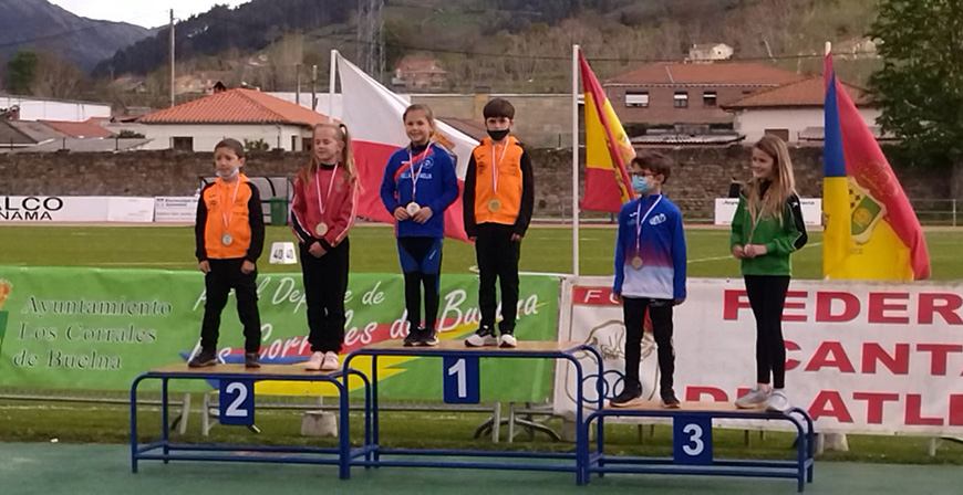 Pablo Vegas, campen de Cantabria sub 10 en 2000 metros lisos