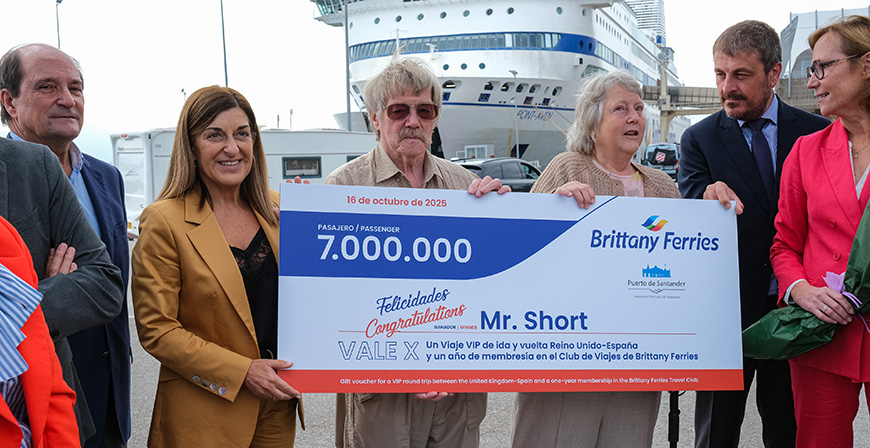 El pasajero 7 millones de Britanny Ferries llega a Santander