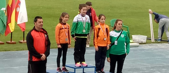 Paula Daz Salazar, subcampeona de Cantabria benjamn de 2.000 metros