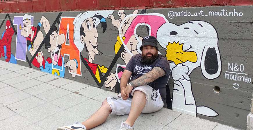 Un mural de Nando Moutinho homenajea en Santander a Mafalda, al tebeo y al cmic