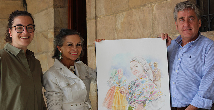 Las pinceladas de Alicia Caas anuncian un ao ms el Da de Campoo