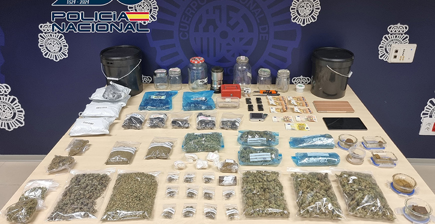 La Polica Nacional detiene a seis personas relacionadas con una asociacin cannbica por trfico de drogas