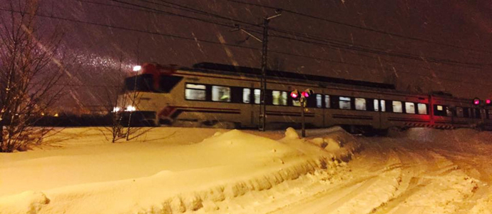 El ferrocarril se suma al caos meteorolgico