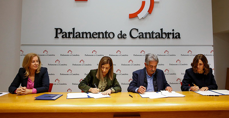 PP y PRC firman el acuerdo para aprobar un nuevo presupuesto c�ntabro con 220 millones de euros m�s
