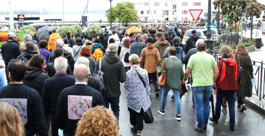 Protesta en Santander contra los polgonos elicos