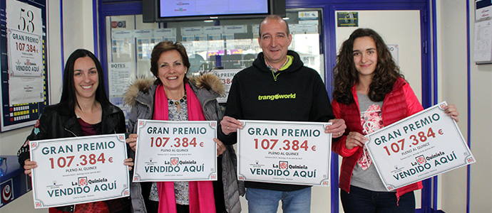 La Quiniela deja en Reinosa un premio de 107.384 euros 