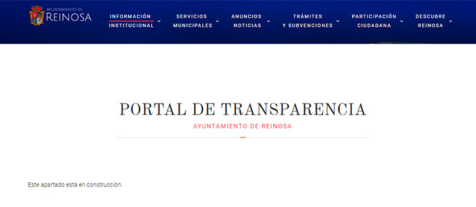 REC cuestiona al PRC sobre el retraso en la puesta en marcha del Portal de Transparencia de Reinosa