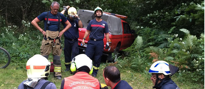 Rescatan a un ciclista herido en los montes del valle de Villaverde