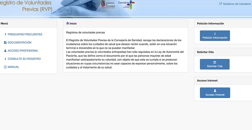 Salud lanza una campa�a para dar a conocer el Registro de Voluntades Previas de Cantabria y el proceso para realizar el testamento vital