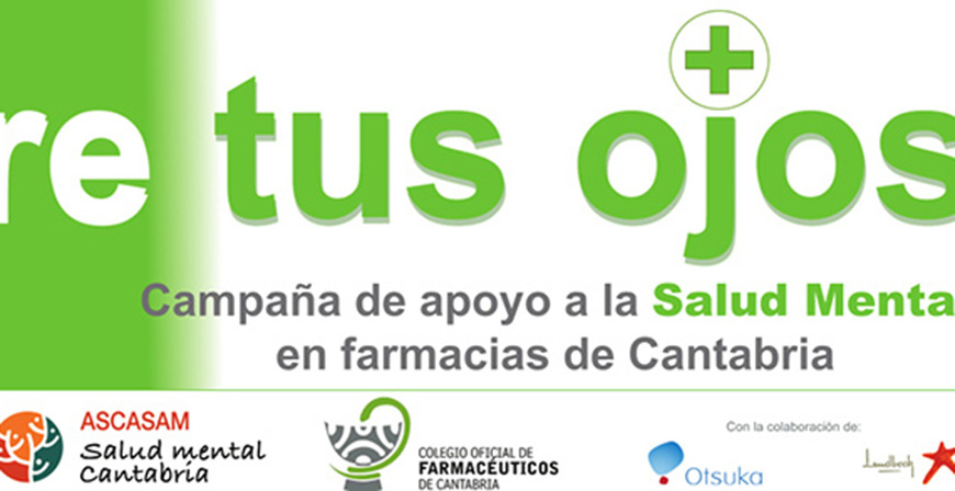 Sanidad, las farmacias y Ascasam lanzan la campaa de apoyo a la salud mental 'Abre tus ojos'