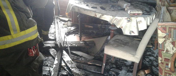 Se incendia un apartamento rural en Braavieja