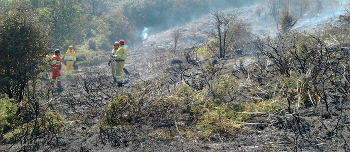 Semana de incendios forestales en Valdeprado y Valderredible