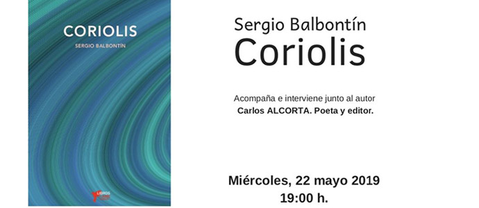 Sergio Balbontn presenta este mircoles su libro 'Coriolis' en la Biblioteca Central de Cantabria 