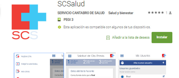 El Servicio Cntabro de Salud pone en marcha una aplicacin para dispositivos mviles