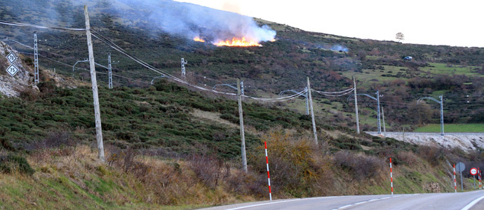 Sofocado un incendio forestal en Cervatos