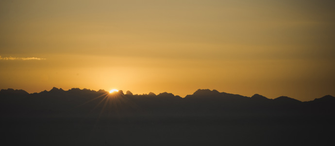 El sol se esconde en Picos de Europa