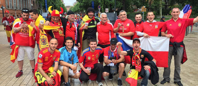 En Toulouse, para apoyar a la Roja
