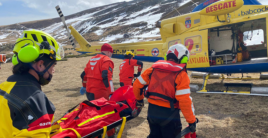 Trasladada en helicptero una nia de tres aos que sufri un accidente en Alto Campoo