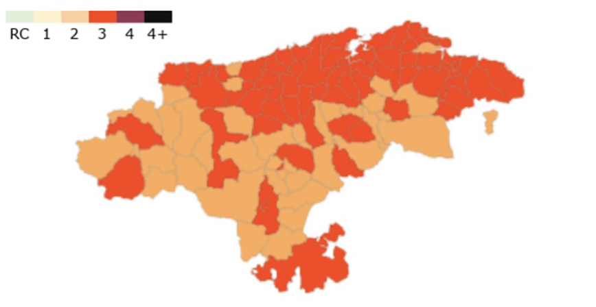 Tres municipios campurrianos se mantienen en riesgo alto y los otros ocho en nivel medio