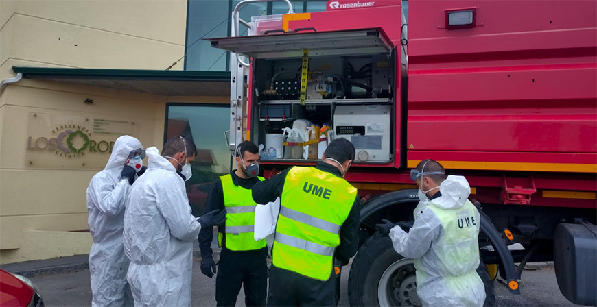 La UME regresa este domingo a Cantabria para desinfectar residencias de mayores