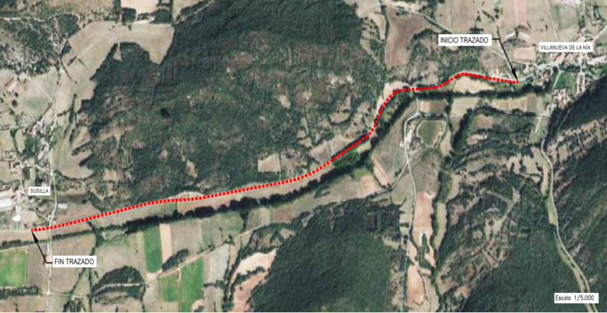 Valderredible inicia las obras de la senda peatonal que unir� Villanueva de la N�a y Susilla