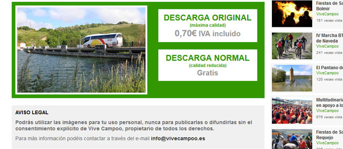 Vive Campoo pone en marcha un nuevo servicio de descarga de fotos