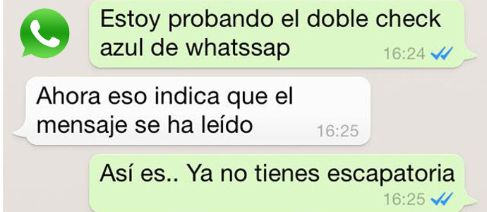 Whatsapp implementa el aviso de 'mensaje ledo' 
