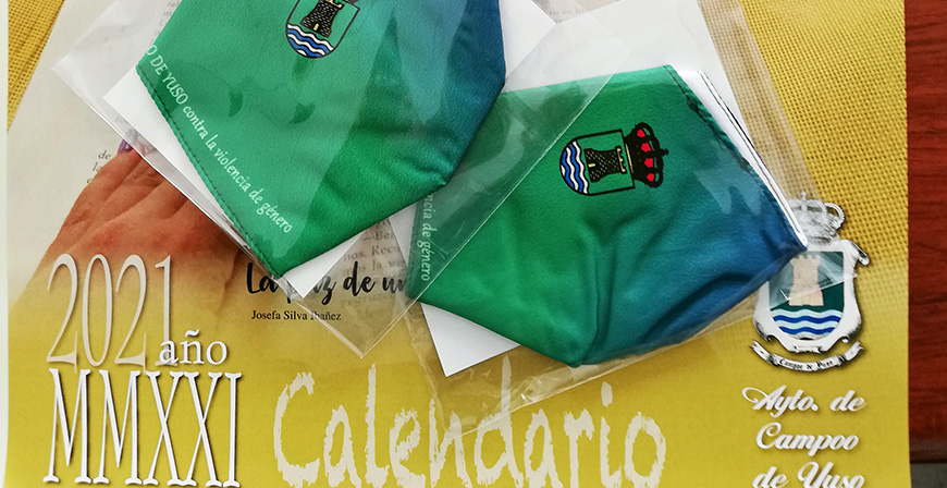 Yuso inicia el reparto del calendario 2021 y una nueva remesa de mascarillas por Navidad