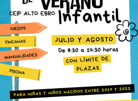 El Ayuntamiento abre el lunes el plazo de inscripcin en la ludoteca infantil de verano del CEIP Alto Ebro 