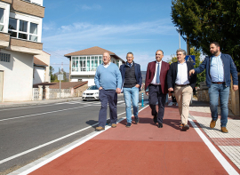 Media inaugura la segunda fase de las obras del carril bici que conecta Reinosa con Matamorosa
