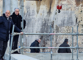 La CHE prev� finalizar las obras del desag�e de fondo de la presa de Arroyo en febrero de 2026