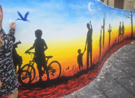 Cintia Gonzlez plasma la esencia valluca en la plaza de Polientes