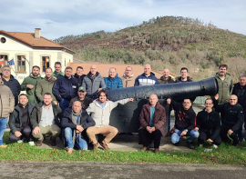 Los compa�eros de la Acer�a de RF&C celebran su comida de Navidad