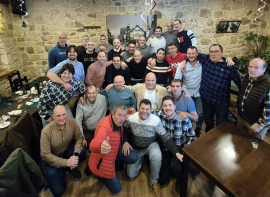 Los compaeros de mantenimiento de la Acera de Reinosa Forgings&Castings celebran su comida de Navidad