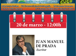 El escritor Juan Manuel de Prada visita este viernes el IES Montesclaros para ense�ar a 'Leer contra la corriente'