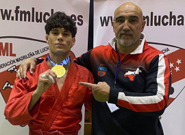 El 'espartano' Aaron Gonz�lez se cuelga la plata en el Campeonato de Espa�a de Lucha Sambo