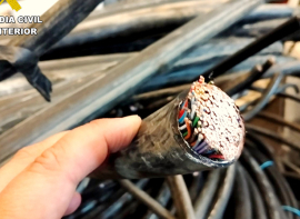 La Guardia Civil desmantela una trama que se apropi de 3.345 kilos de cable de cobre de la empresa en la que trabajaban