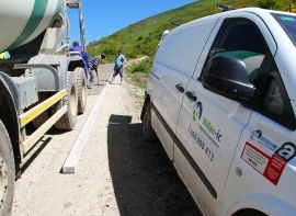 El hormigonado de varios tramos mejora la pista entre Camino y el Alto del Cepelludo